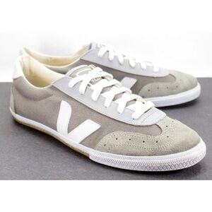 Veja Volley O.T. Bastille Mens Sz US 11 Gray Suede Canvas Lace Up Shoes Sneakers